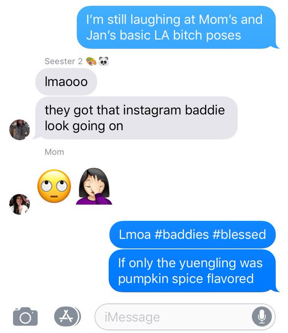 Me &amp; my sisters draggin my mom in group texts this a.m. https://t.co/upvk1uvKIA<a href="/tag/perv"class="tags"><span>#perv</span></a><a href="/tag/lesbian"class="tags"><span>#lesbian</span></a><a href="/tag/vote4gj"class="tags"><span>#vote4gj</span></a>
