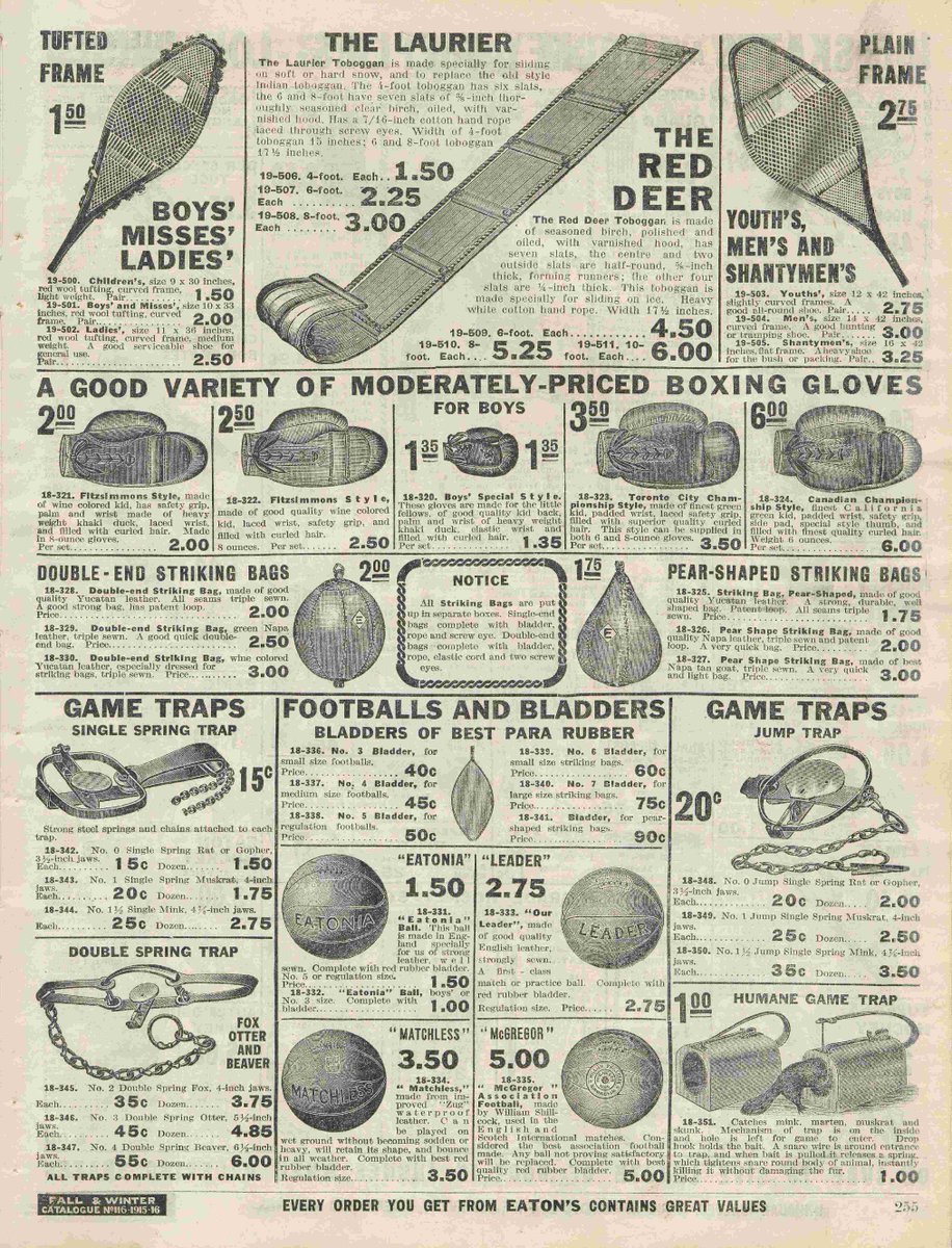 LibraryArchives's tweet photo. What should I get the kids this year: Snowshoes? A toboggan? A muskrat trap? #MailOrderCatalogues https://t.co/Z0s876SJWc https://t.co/QhzJkKvXyU