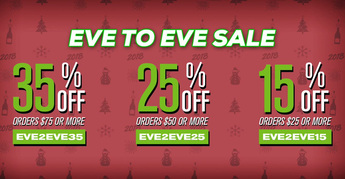 Our Eve to Eve sale kicks off today! Use the codes below and save up to 35% off your order through the 31st l.thechivery.com/omUrXC