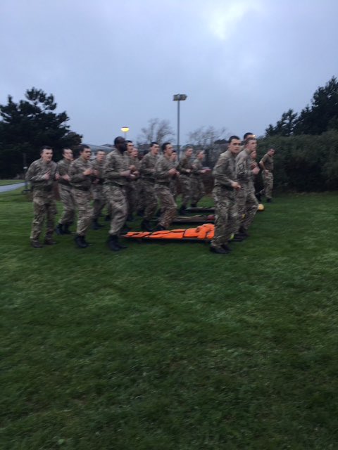 HMS_Raleigh's tweet photo. Cunningham 23 Port Class taking on the Week 6 stretcher run. #Cunningham23 https://t.co/3VdcMmgJuT