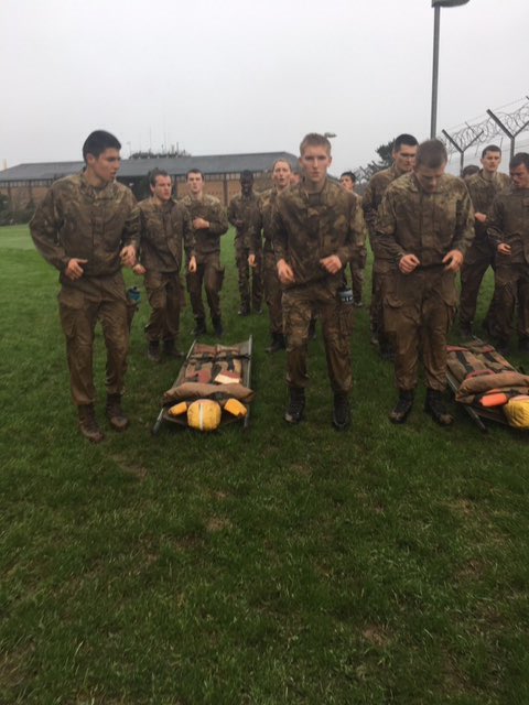 HMS_Raleigh's tweet photo. Cunningham 23 Port Class taking on the Week 6 stretcher run. #Cunningham23 https://t.co/3VdcMmgJuT