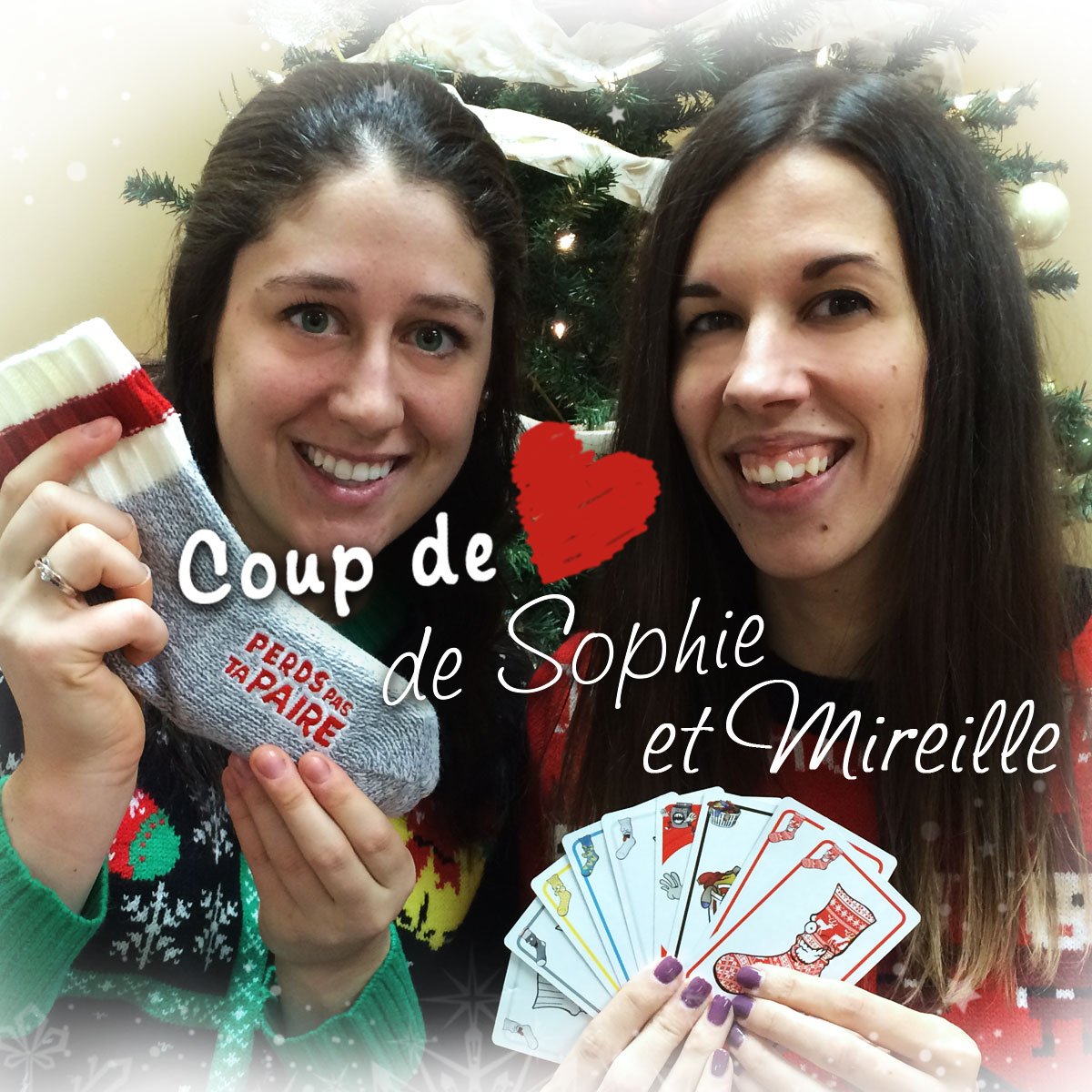 Le coup de coeur de Sophie et Mireille! Découvrez ce cadeau idéal pour les bas de Noël - Perds pas ta paire! Soyez le plus rapide à former des paires de bas identiques à l’aide des cartes que vous avez en main. Qui veut jouer? ow.ly/E7Yk30hkrLX