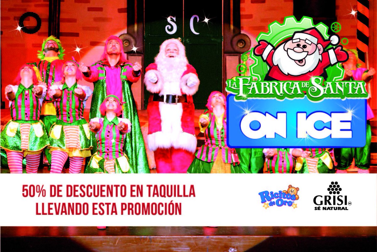 ¡Qué gran promoción! Presenta este cupón en la taquilla y llévate un 50% de descuento para tu entrada a la Fábrica de Santa. Presentado por <a href="/RicitosdeOro/">ricitosdeoro</a> y @LabGRISI