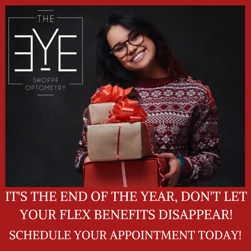 theeyeshoppe's tweet photo. The year is almost over! If you have flex benefits schedule your appointment to use them before the year ends! #flexbenefits https://t.co/ZZ0EwYfNRq