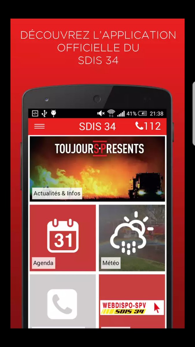 BONNAFOUX4's tweet photo. #Alerte 🚒 l'application @SDIS34 vient de décoller et va atteindre sa vitesse de croisière et désormais accessible en escale sur #Android et #IosAPPLE. Téléchargement gratuit vivement conseillé 🚦🚀🥇 https://t.co/jhliUJnONS
