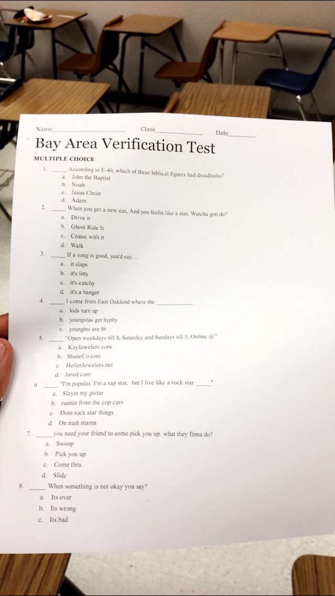AntiochTweets's tweet image. RT if you would pass this test