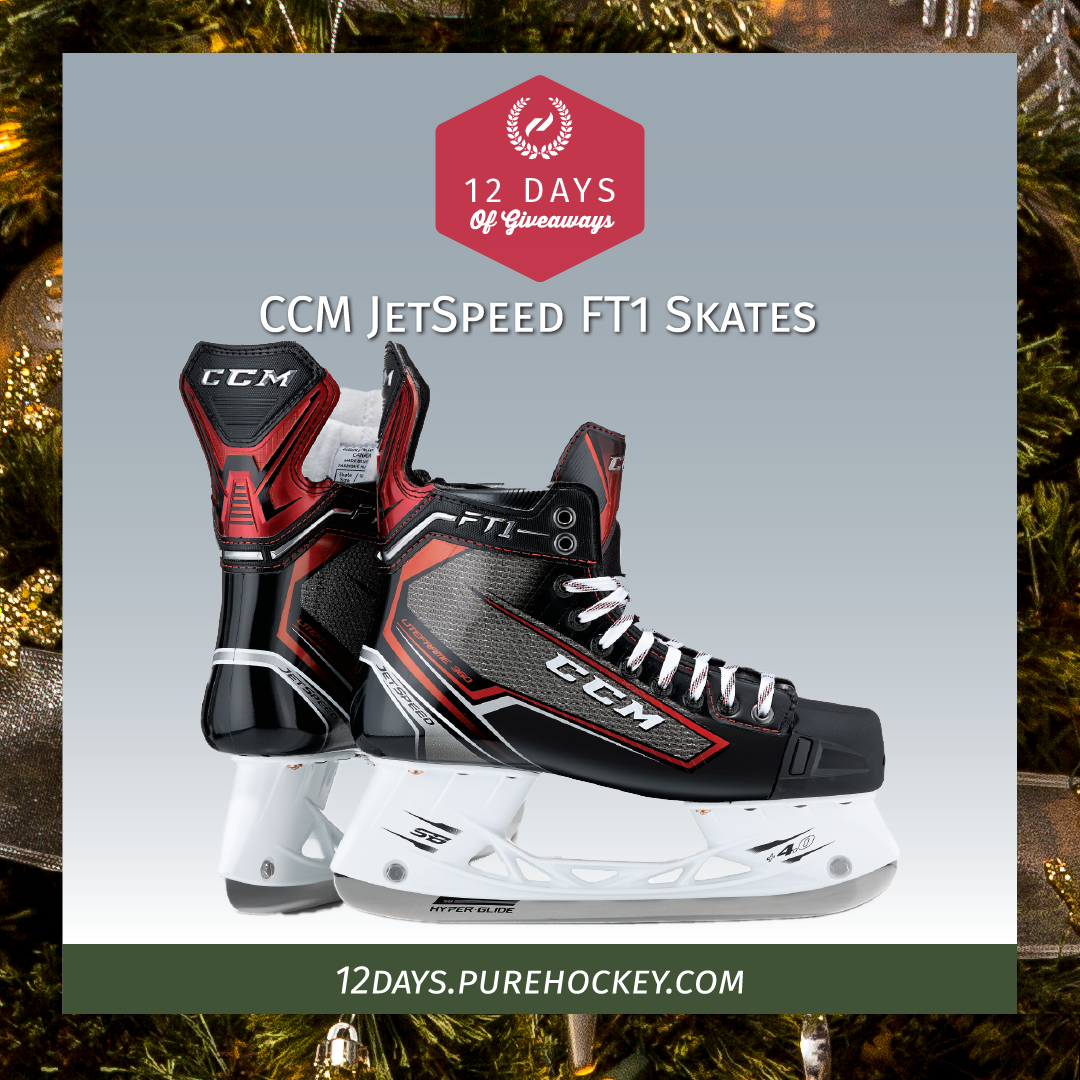 🎁Day 12: We're giving away a pair of <a href="/CCMHockey/">CCM Hockey</a> JetSpeed FT1 Skates 🎁

- Favorite &amp; retweet to increase your odds.
- Must be entered online @ 12days.purehockey.com to win.
- Winner announced tomorrow AM.
- Good Luck!