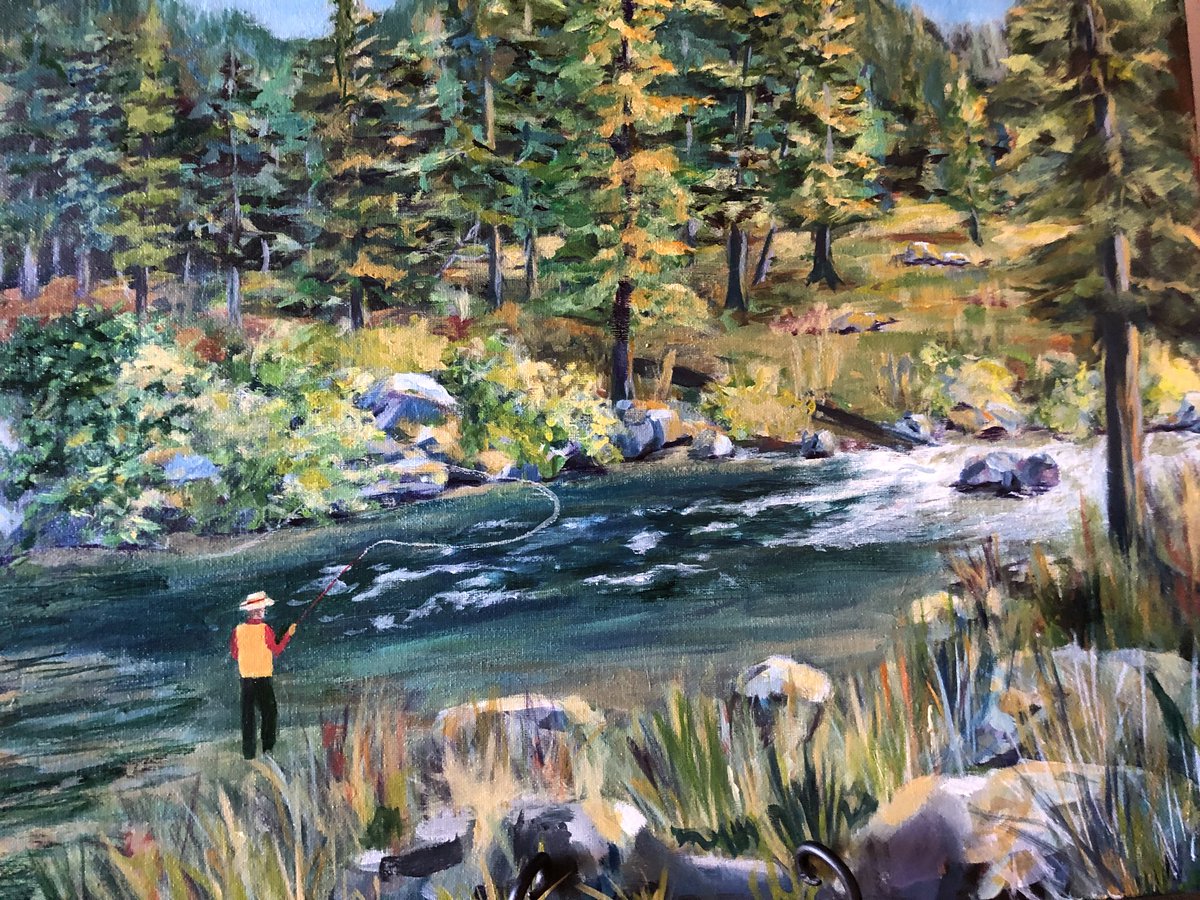 Fly fishing on the Boulder River in Montana.
