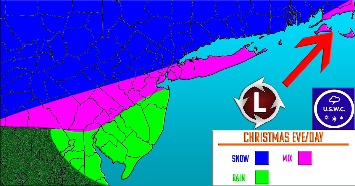USAwxCenter's tweet photo. Here is our snowfall forecast for the New Jersey area for #Christmas. We will be coming out with a snowfall forecast soon! https://t.co/2s9nsTFeBU