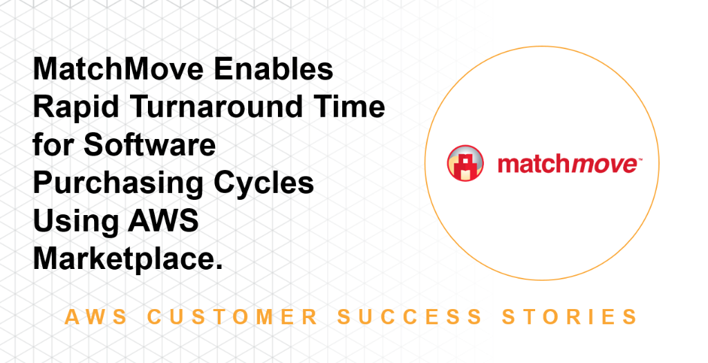 awsmarketplace's tweet photo. Learn how @MatchMove uses AWS Marketplace to source for networking and security solutions, reducing upfront costs and shortening software purchasing cycles.https://t.co/RsqdEaT3KA https://t.co/uE0ltHpJiT