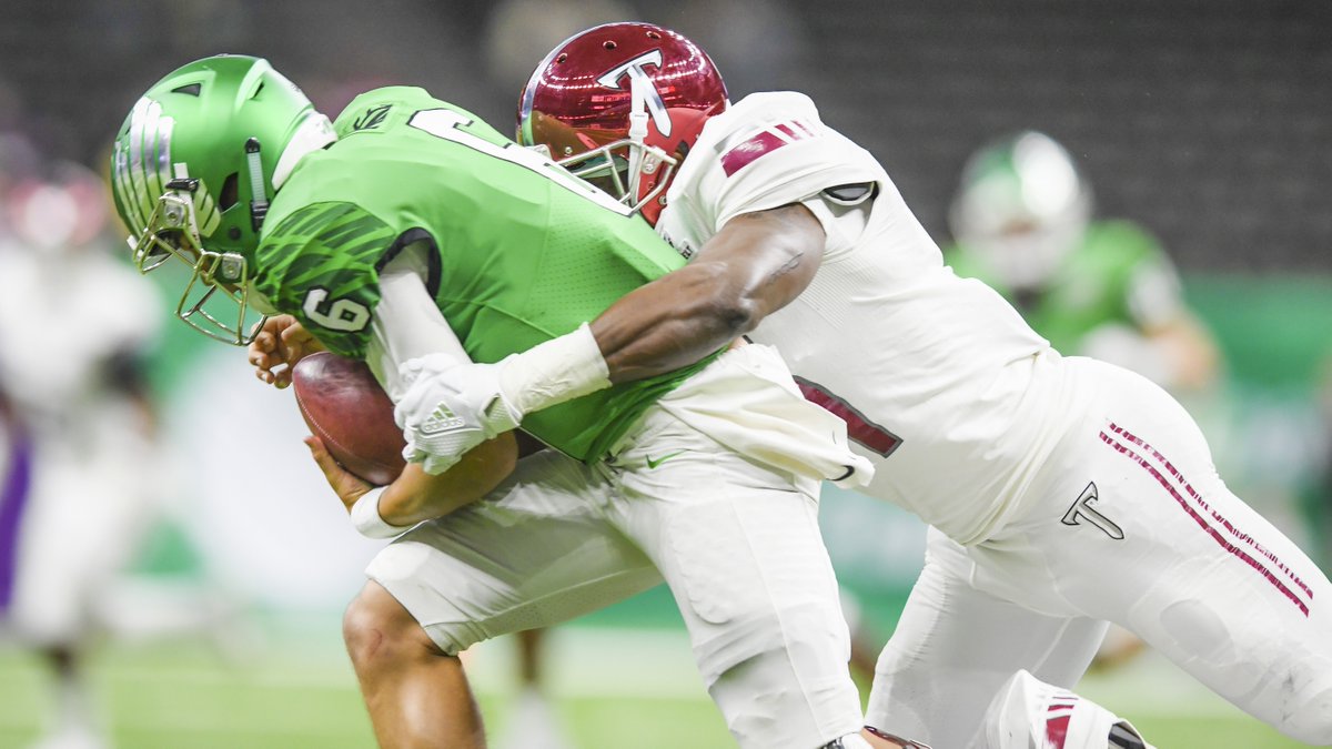 TroyTrojansFB's tweet photo. Troy ranks first nationally with a school record 112 tackles for loss this season.

The Trojans recorded double-digit TFLs in five different games.

#RTW https://t.co/1SHuALz4Rq
