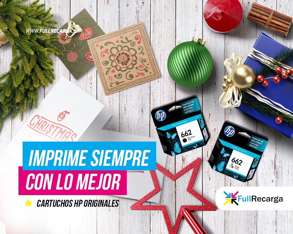 FullRecarga's tweet photo. En esta navidad imprime tus tarjetas y recuerdos navideños con lo mejor. Por eso tenemos disponibles para ti cartuchos originales HP.

Puedes obtenerlos a través de nuestra tienda virtual https://t.co/UdJ8dWiaOE https://t.co/uqK4MF6Di8