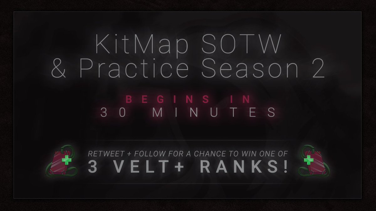 VeltPvP's tweet image. KitMap SOTW and Practice Season 2 begin in 30 Minutes. ❄️

Retweet &amp;amp; Follow for a chance to win One of Three VELT+ ranks! 🎄

🍬 veltpvp.com