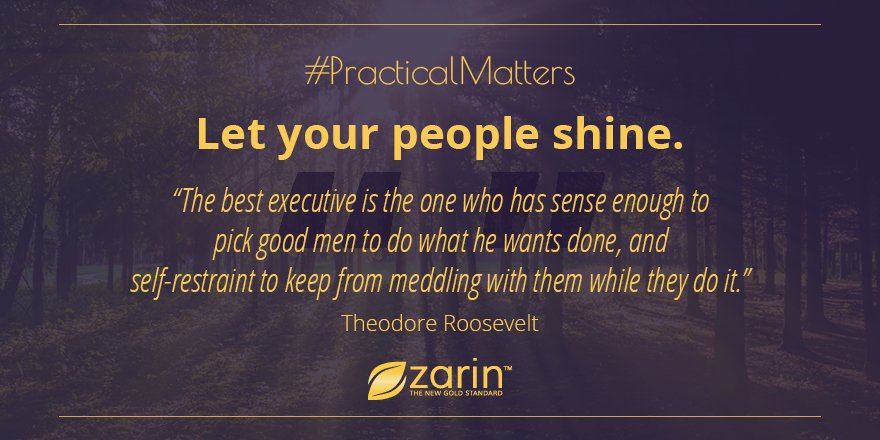 ZarinMedical's tweet photo. Let your talented team do what they are great at, and watch your customers and business benefit. #PracticalMatters #zarinzen #inspirational #motivational https://t.co/gu9zPF2tEk