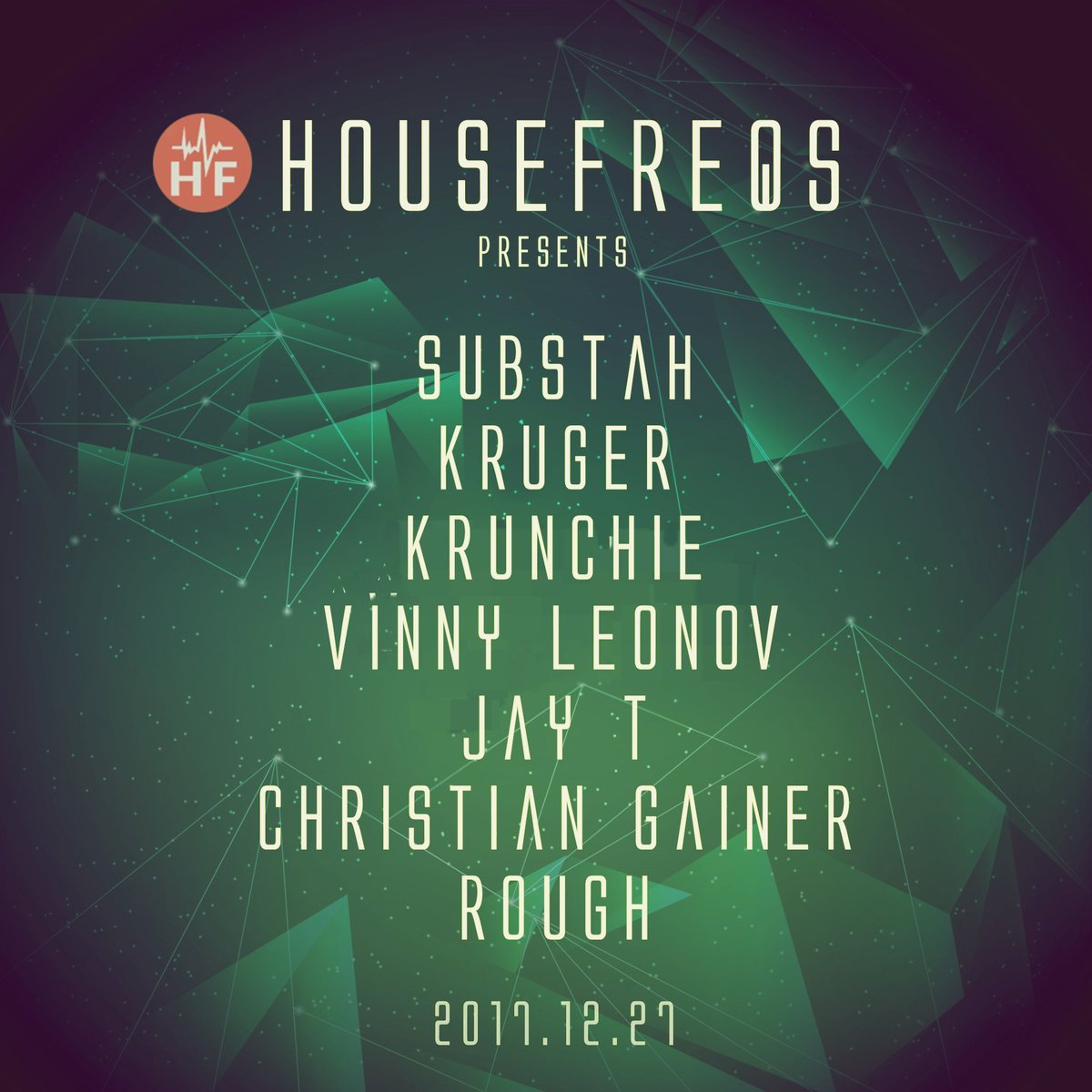 ChristianGainer's tweet photo. Next wednesday the last @HouseFreqs Radio show of the year.
Thank you for the whole year's attention..
Are you ready for 2018?
#Substah #Kruger #Krunchie #VinnyLeonov @JayT303 @ChristianGainer @el_rough
#happynewyear #radioshow #december https://t.co/FjURgFJhPg