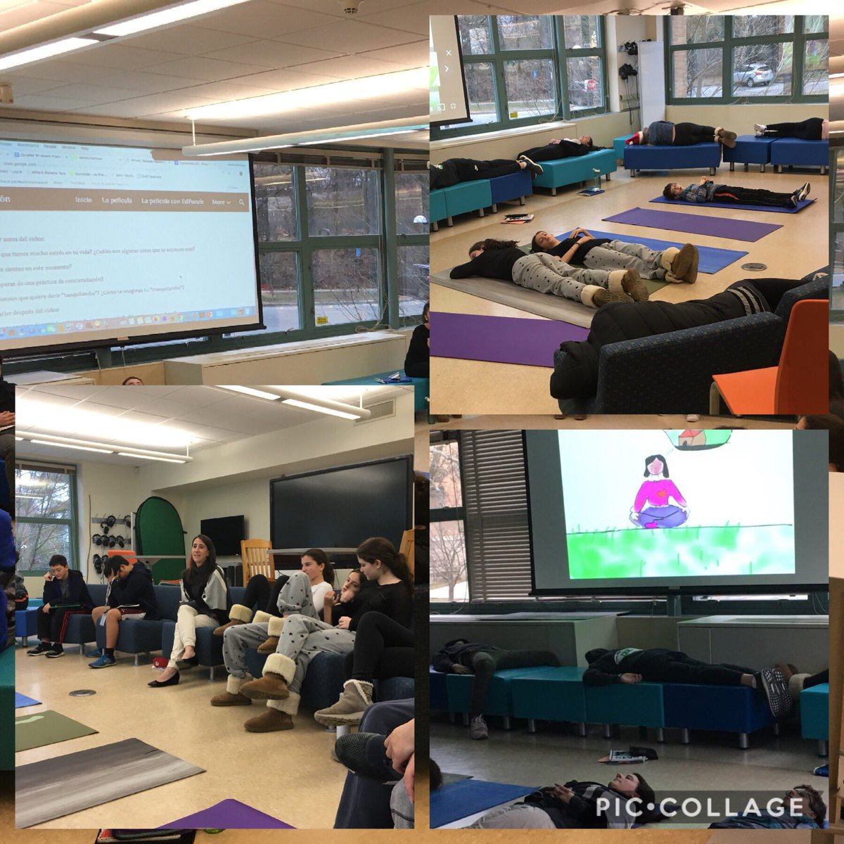 SraMillard's tweet photo. Mindfulness and relaxation in Spanish. Talking about wellness. https://t.co/zD9RXSa1UR