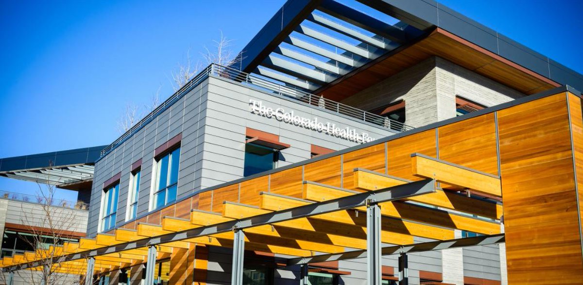 COHealthFDN's tweet photo. This week marks one year that we've been in our new, #healthpositive home! Our healthy workplace focuses on stewardship, sustainability and community. Check out our time-lapse video to see the building from start to finish: https://t.co/6c69YxKGdL https://t.co/fhh5oiBpRq