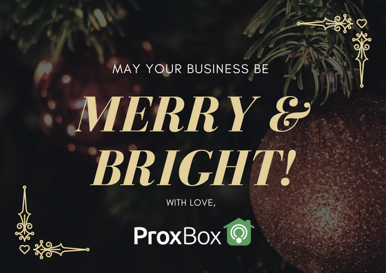 ProxBoxMe's tweet photo. We hope that your days are filled with business that is merry and bright this winter season! https://t.co/hDO2Ow832z