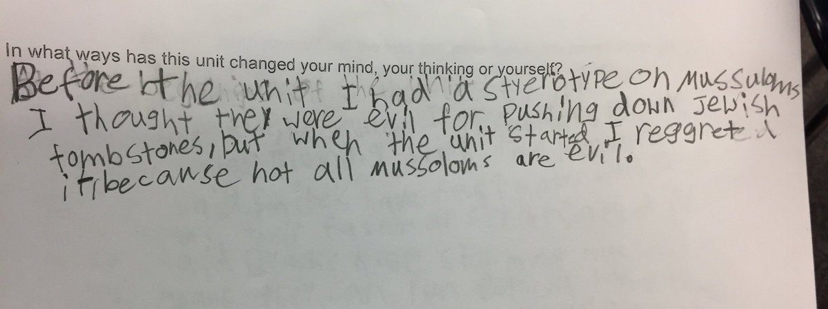 PayaSample's tweet image. Wrapped up the yr w/a Hist.Fict unit centered on the Civil Rights mvmnt embedded w/learning abt biases &amp;amp; stereotypes.I watched stdts grapple w/new info that chllngd &amp;amp; changed their thnkg.Chk out some of their reflections.This is life changing wrk &amp;amp; I’m honored 2 be part of it.💛