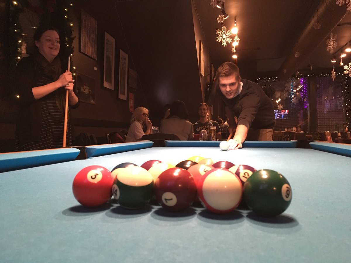 ItsJamesonBurke's tweet photo. @6pmarketing Kyle and Crystal finally deliver the long awaited pool game #BetterLateThanNever https://t.co/1spicRpiAb