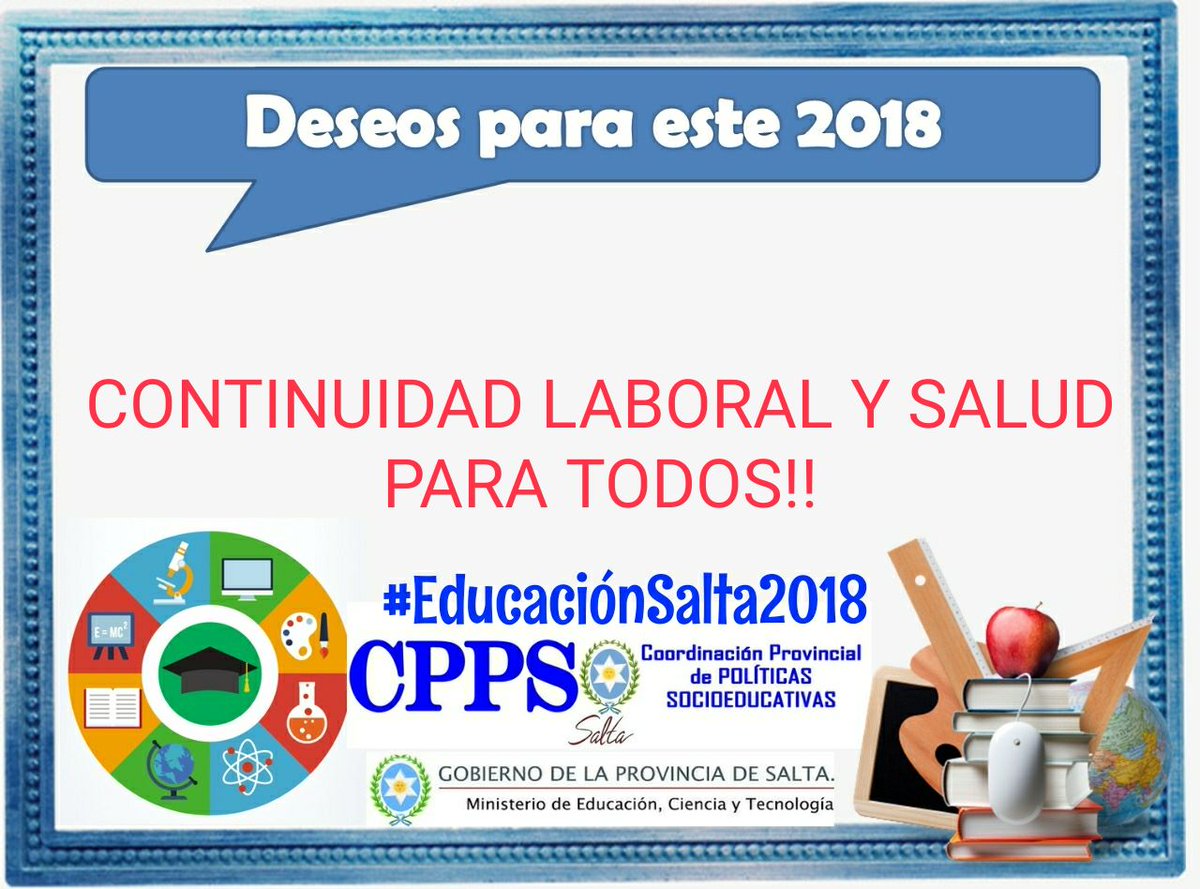 #EducacionSalta2018
Nos sumamos a los deseos de la familia CAI