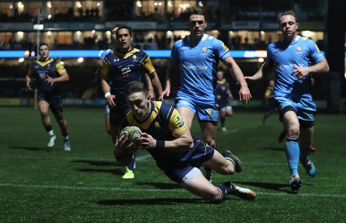 CarmAthletic's tweet photo. Congratulations to former 🔴⚫️Youth winger @JoshAdams951 on scoring 2 tries for @WorcsWarriors tonight against @LondonIrishARFC . He is now @avivapremrugby leading try scorer! 👏#proud https://t.co/3nffEizaQC