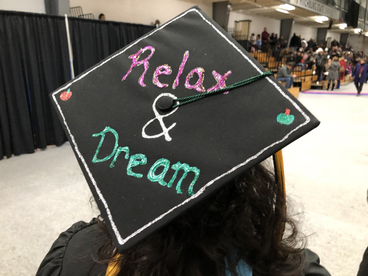 Fitchburg_State's tweet photo. Some really great mortarboards tonight. https://t.co/E2WbfWsVfb