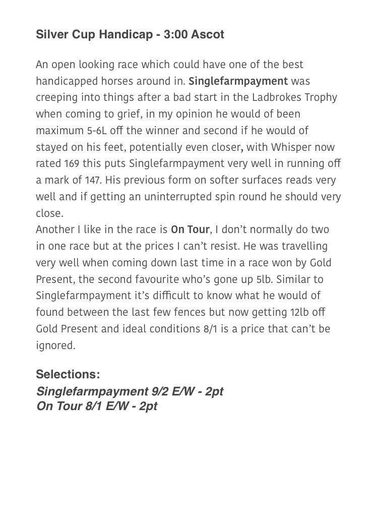 RatedRacingTips tweet picture