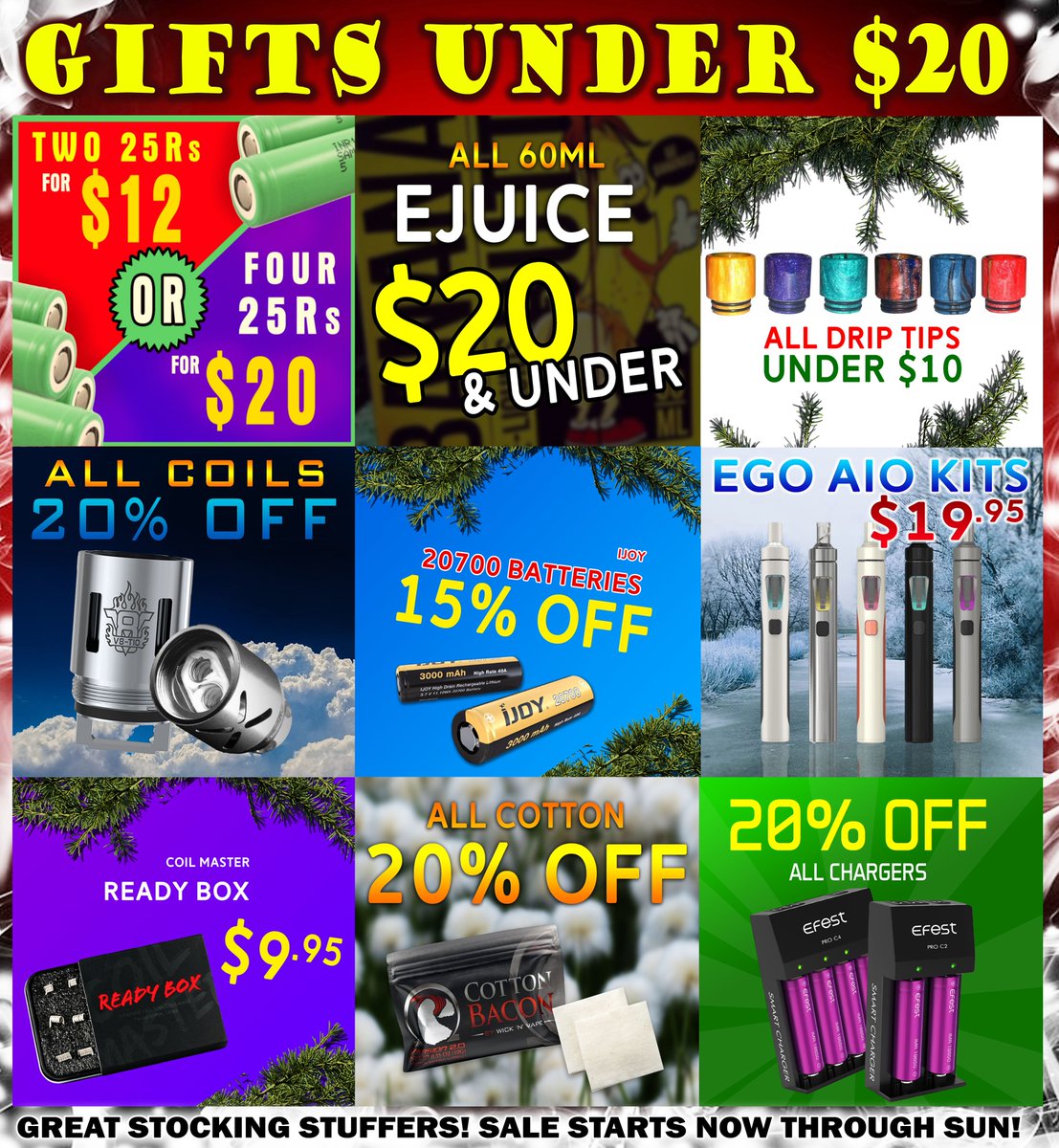 beachnvape's tweet photo. SALE SALE SALE! #vape #vapeon #vapor #vaporwave #vaper #mods #tanks #ecig #vapes #vaping #vapingcommunity #vapehooligans #vapelove #vapeporn #rdas #rdtas #boxmods #vapenation #vapesociety #vapeaddict #eliquids #eliquid #vapedaily #vapetricks #vapestyle #vapedaily https://t.co/qorRioEIWN