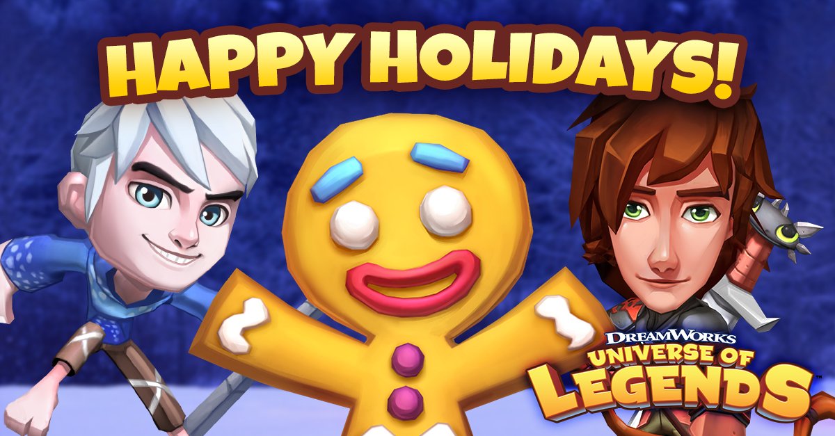 FireflyGames's tweet photo. The Legends of the DreamWorks Universe wish you Happy Holidays!

Don't forget to participate in all the events happening in-game. Log in before 12/31 &amp; play!

Play here: https://t.co/xFDL6GkYm3 https://t.co/RMz7ULRFvs