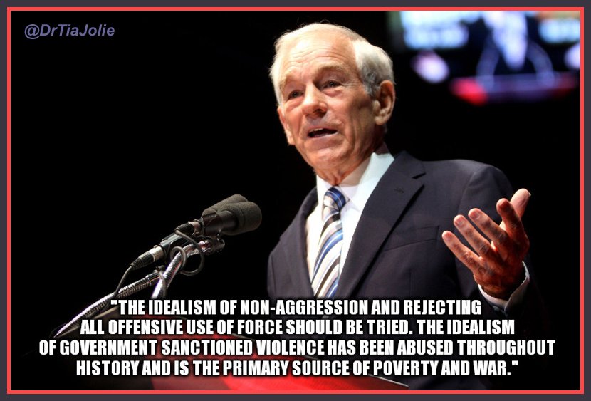 DrTiaJolie's tweet image. I am a #veteran and I approve this message.
#nonaggression is the hallmark of leadership, statesmanship
The #Libertarian peace &amp;amp; unity message
Arrives with #Aquarius 
.@DrTiaJolie @RonPaul