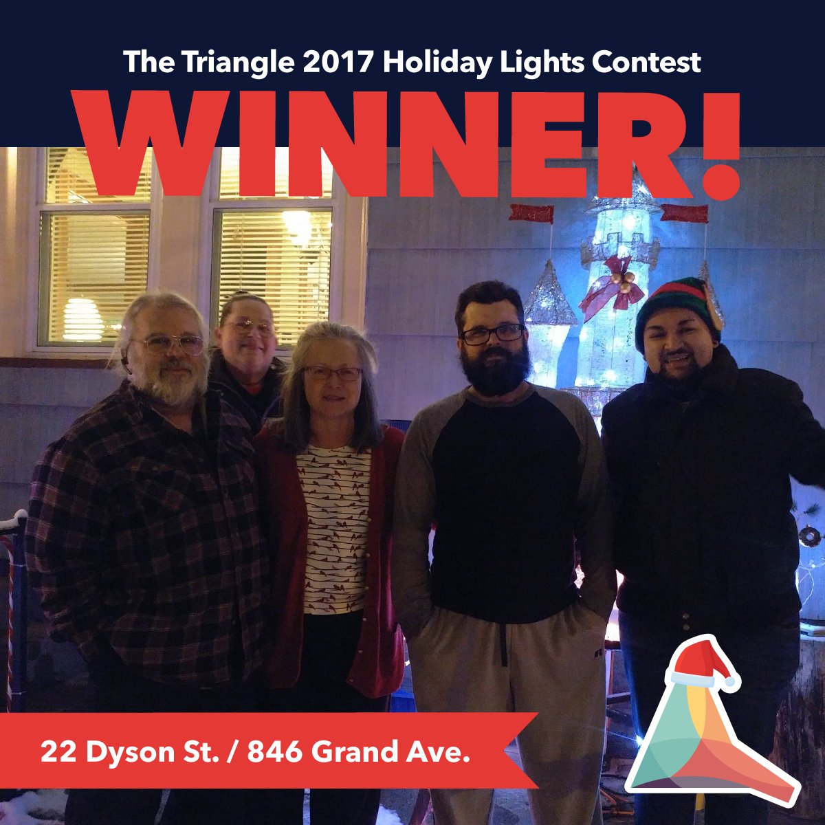 TriangleofNWV's tweet image. Congrats to this our 2017 Holiday Lights Contest Winner 22 Dyson St. / 846 Grand Ave! It's a truly beautiful display that is so large, you can't capture it in one photo. It's also accompanied with holiday music! #holidaylightscontest #trythetriangle #thisisroc @NorthWinton