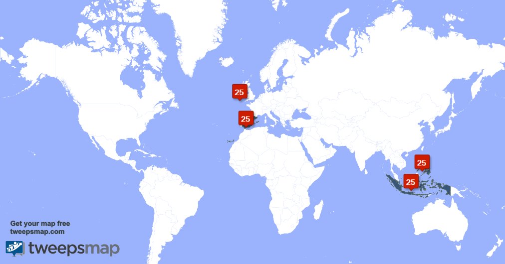 OnlySeeGold_'s tweet photo. My followers live in Spain (25%), Ireland(25%)... Get your map: https://t.co/KcD8ttXiBZ https://t.co/st1PT2VlDb