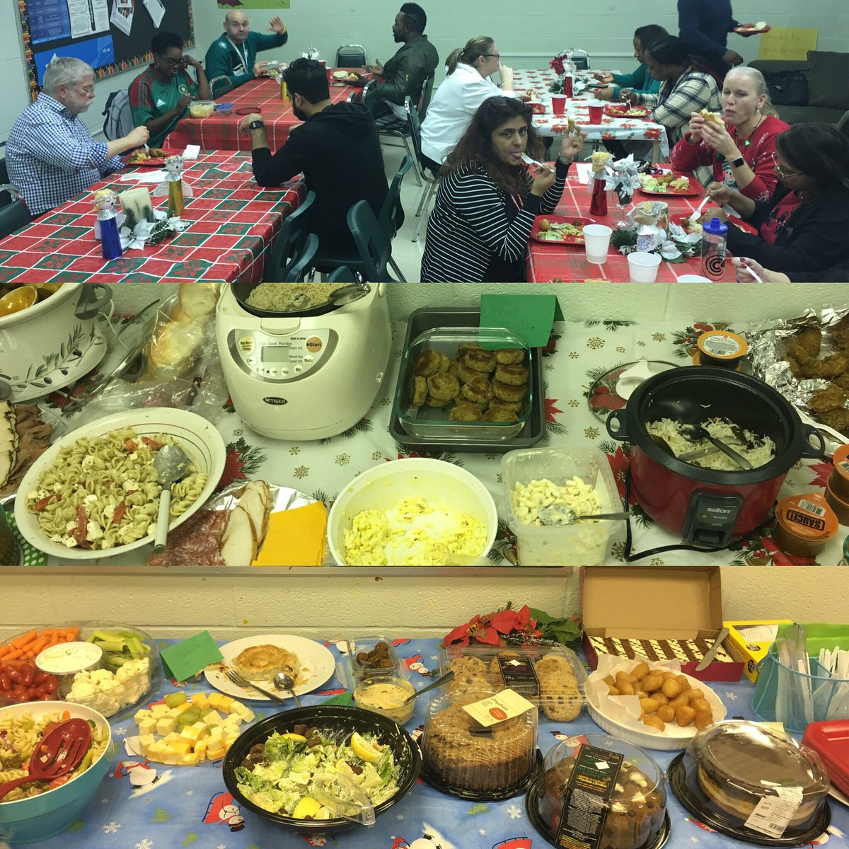 EstherKimTDSB's tweet photo. Good food, good people @tdsb_SMPS #potlucklunch #fattenupforwinter https://t.co/rmIUpVByBD