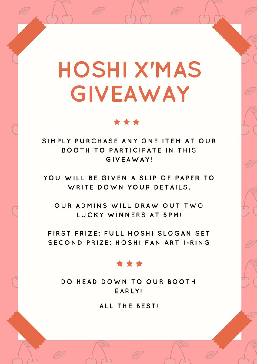 HOSHI X'MAS GIVEAWAY Details @ KPOP ALL IN
