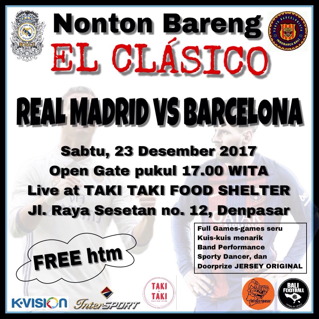 NONTON BARENG "EL CLASICO w/ <a href="/madrid_indoBALI/">Peña RM de Indo Bali</a> &amp; <a href="/INDOBARCA_BALI/">INDOBARÇA CHAPTER BALI</a>
.
.
.
RAMAIKAN!!!