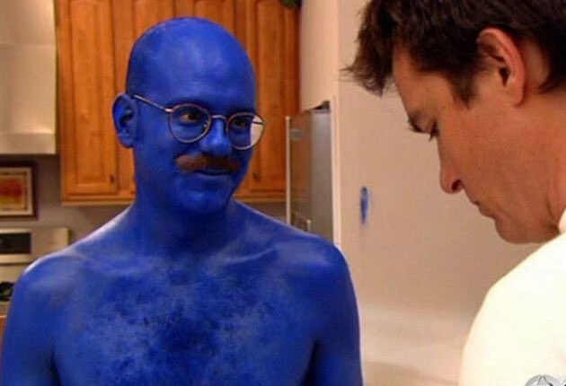 SpeakThenThink's tweet photo. This is the bluest soap I’ve ever seen. If it doesn’t make me look like Tobias Funke while I’m using it, #DialForMen missed a huge opportunity. https://t.co/6vCEF3rZsO