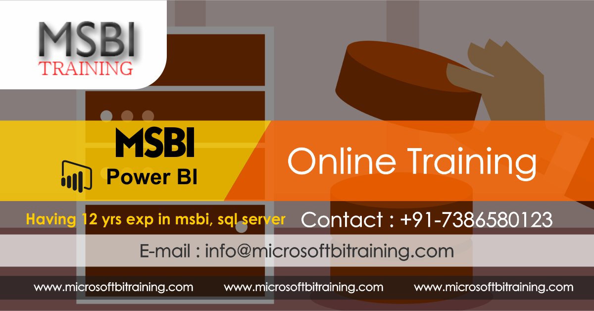 microsoftbitra1's tweet image. goo.gl/f8TD1y #MicroSoftBiTraining offers Professional online #SqlServerReportingServices Report Creation and Authoring working with various report facilities,Enhancing the reports(data sources &amp;amp; data sets),working with reports extensively creating report by connecting