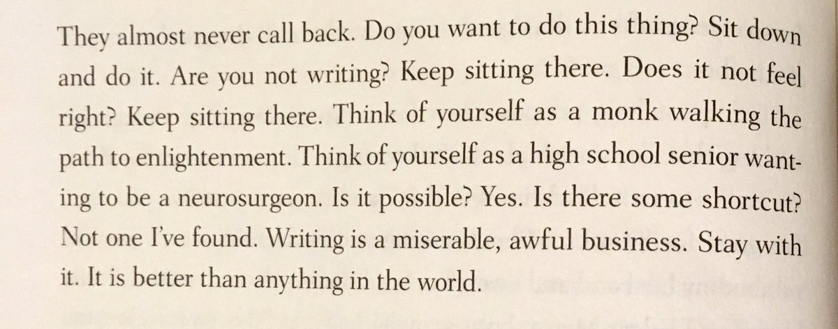 GeographyLane's tweet photo. βWriting is a miserable, awful business. Stay with it.β Thanks, Ann Patchett. I needed to hear that. #fireplacereading https://t.co/uXNUlVjreL