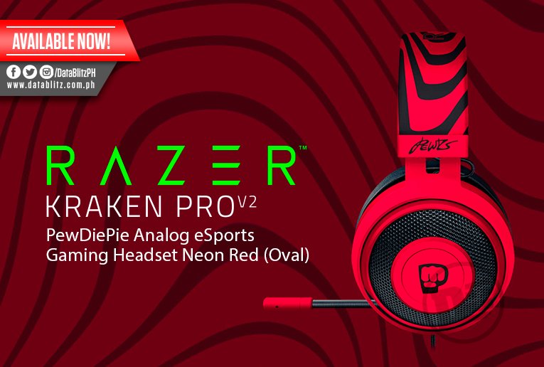 grens Natuur Artistiek DataBlitz on Twitter: "Razer Kraken Pro V2 PewDiePie Analog eSports Gaming Headset Neon Red (Oval) will be available today at Datablitz! SRP: P4,995.00 https://t.co/jaP5oi2Gb3" / Twitter grens Natuur Artistiek DataBlitz on Twitter: "Razer Kraken Pro V2 PewDiePie Analog eSports Gaming Headset Neon Red (Oval) will be available today at Datablitz! SRP: P4,995.00 https://t.co/jaP5oi2Gb3" / Twitter