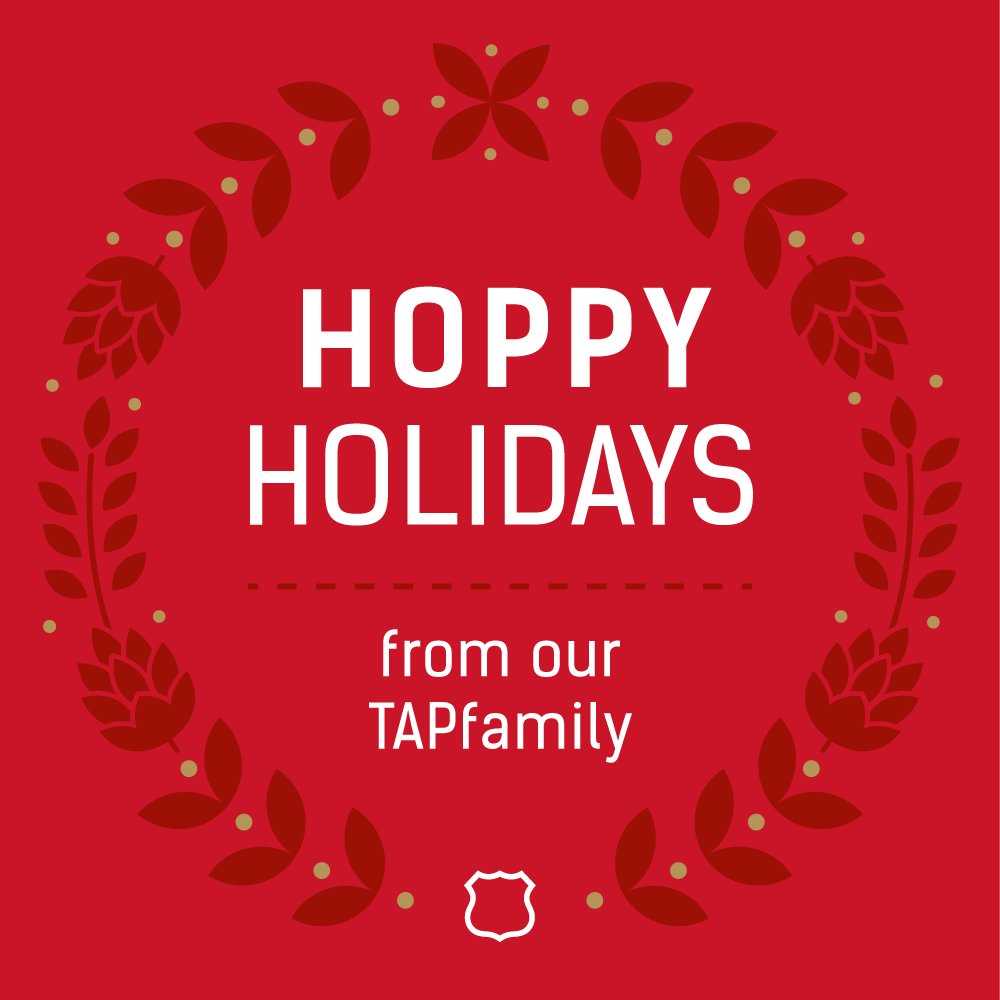 HOPpy Holidays from all of us at TAPshack and Tap &amp; Barrel! 🎄 ⛄️ 🍻 🍷