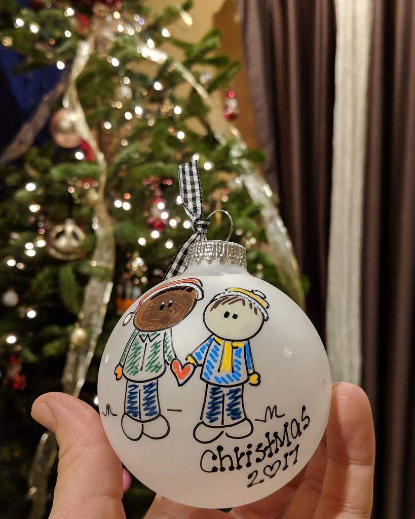 Mister3001's tweet photo. Our first Christmas ornament!! #lovewins #MerryChristmas https://t.co/OXD1mm4LWU