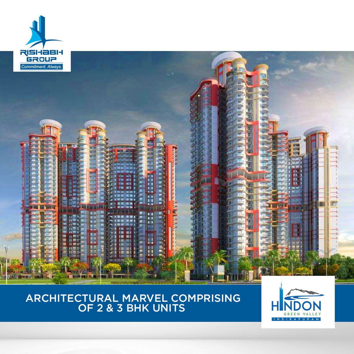 rishabh_group's tweet photo. Hindon Green Valley, Indirapuram is an architectural marvel in making and will comprise of premium apartments. Construction has initiated at rapid pace. Details at https://t.co/5osRz5QUXY https://t.co/E5P1oIPhhF
