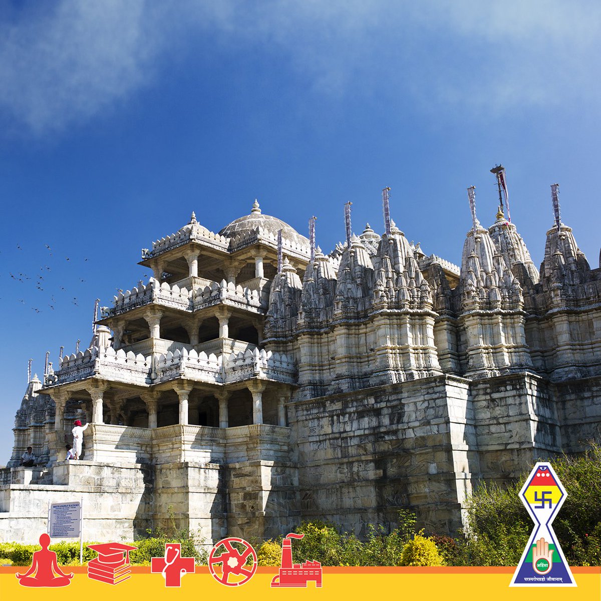 JioConnect's tweet photo. The #Delwara temples located in Mount Abu, Rajasthan Hill
station. The five legendary marble temples of Delwara are a
sacred pilgrimage place of the Jains. Some consider them to be
one of the most beautiful Jain pilgrimage sites in the world. https://t.co/Do4iF1b8Pi