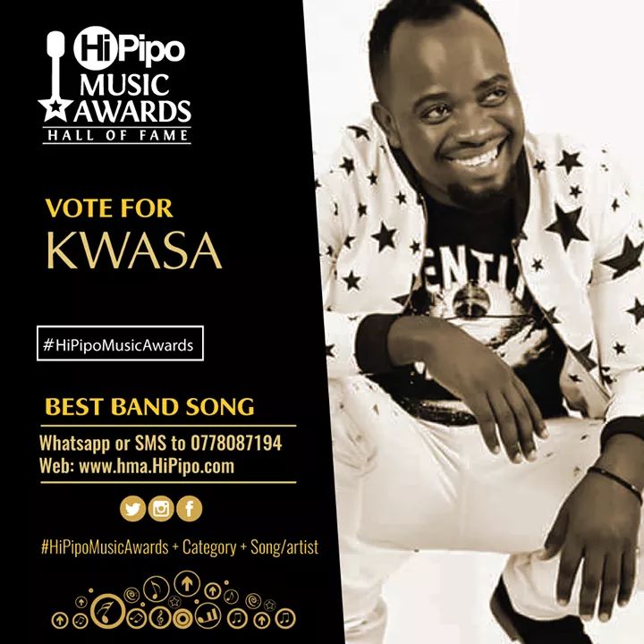davidlutalolive's tweet photo. Pliz Vote me: #Kwasa -Best band song @hipipo Awards
26th Jan #WoolooloConcert @lugogoCricketOval https://t.co/7FkgkK8rEq