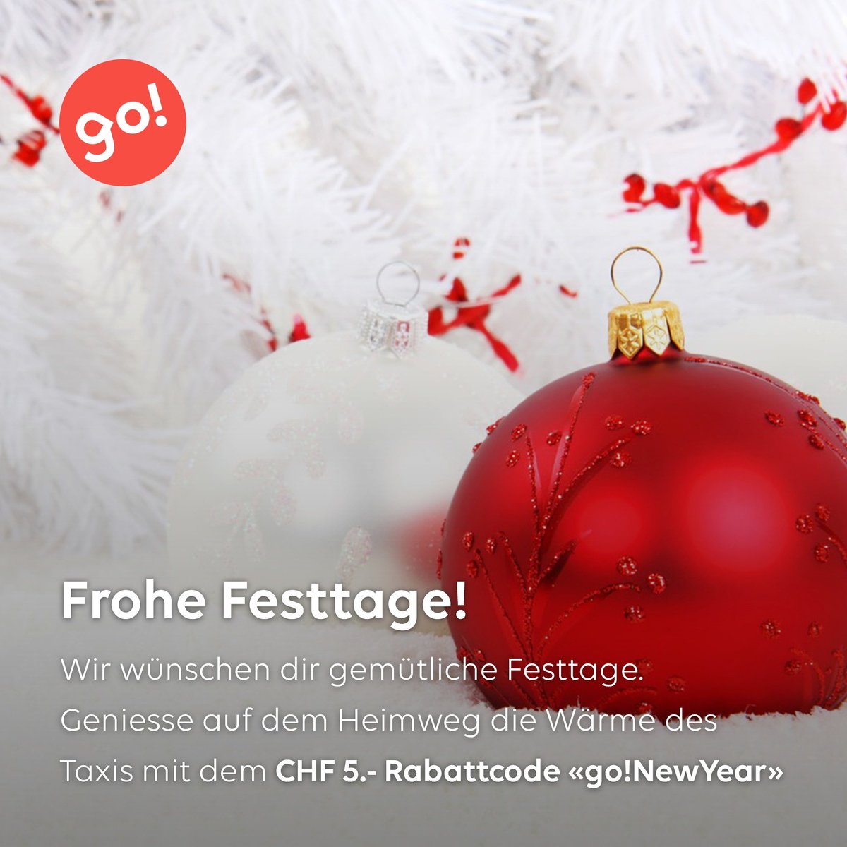 go_app_ch's tweet photo. Frohe Festtage wünscht dir dein go! Team #goapp #gotaxi #gohoho https://t.co/WgLENm8MzO
