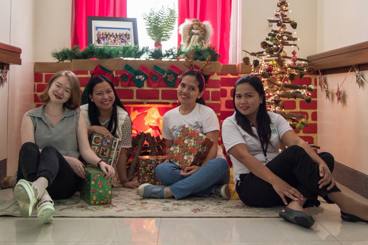 Oh, the weather outside is.... sunny and hot? Our staff in the Philippines trying hard to
get some Christmas feeling. Enjoy the weekend everyone and Merry Christmas!  <a href="/TebowCURE/">Tebow CURE</a>