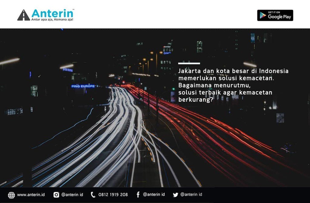 Anterin id on Twitter: Menurutmu bagaimana solusi terbaik untuk