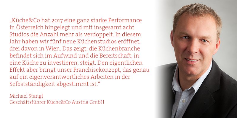 Otto Group #Jahresrückblick17: @kuecheundco ist mit bundesweit präsenten Studios einer der größten #Küchenanbieter in Deutschland. Wachstum auch in Österreich: Fünf neue Studios wurden 2017 eröffnet - ein Highlight für Geschäftsführer Michael Stangl.