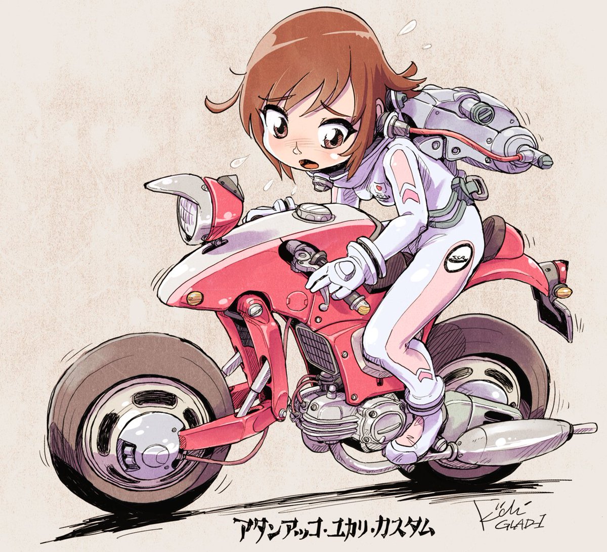 Kiichi En Twitter 久しぶりにロケットガールさん スロットル開きっぱなしだと加速し続けるという宇宙船の感覚が染み付いててうまく操れないだろうと妄想 バイクは王立宇宙軍でシロツグが乗ってたやつ